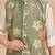 Olive green embelished cotton silk kurta pajama nehru jacket set