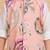 Peach cotton silk embelished kurta pajama nehru jacket set