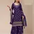 Purple georgette Embroidered Salwar suit-Full Stitched Free size