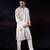 White embroidered silk kurta set