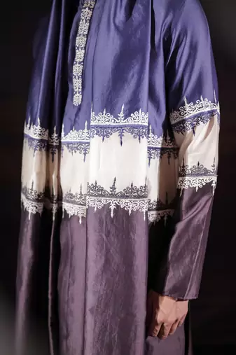 Blue plain chanderi silk kurta set