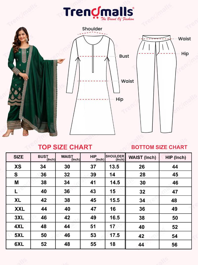 Green New Art Silk Embroidery Kurta Palazzo with Dupatta Set