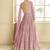 beautiful pink banarasi silk anarkali suit for women wedding wear