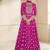 trendy banarasi silk pink anarkali suit for women festival wear