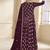 trendy banarasi silk purple anarkali suit for women festival wear