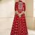 trendy banarasi silk red anarkali suit for women festival wear