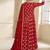 trendy banarasi silk red anarkali suit for women festival wear