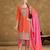 orange punjabi style suit set for women ethnic wear