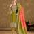 green punjabi style suit set for women ethnic wear