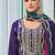 new Pakistani straight suit for women chinon fabric purple