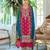 new Pakistani straight suit for women chinon fabric pink