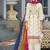 new Pakistani straight suit for women chinon fabric white