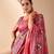 New Fancy Soft Lichi Silk Printed Women's Saree With Blouse Piece Set