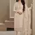  off white crep silk straight suit for women-Full Stitched free size