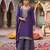 palazzo suit for women chinon embroidered purple
