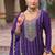 palazzo suit for women chinon embroidered purple