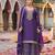 palazzo suit for women chinon embroidered purple