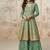 traditional peplum style pista green heavy embroidered salwar kameez for women