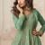 traditional peplum style pista green heavy embroidered salwar kameez for women