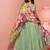 party wear pista green banarasi silk anarkali suit for women