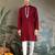 Red pure viscose mirror work on self zari weaving kurta