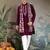 Maroon pure viscose mirror work on self zari weaving kurta