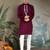Maroon pure viscose mirror work on self zari weaving kurta