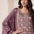 fancy purple banarasi silk straight suit for women ethnic wear