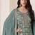 fancy pista green banarasi silk straight suit for women ethnic wear