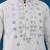 White viscose silk real mirror with threads work kurta-pant