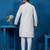 White viscose silk real mirror with threads work kurta-pant
