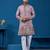 Dusty pink viscose silk threads & sequence embroidered work kurta