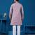 Dusty pink viscose silk threads & sequence embroidered work kurta