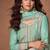 heavy embroidery worked light blue long salwar suit set for women wedding wear-Full Stitched free size