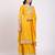 Yellow pure cotton lurex embroidered kurta & sharara with dupatta
