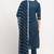Navy blue pure cambric cotton embroidered kurta & pant with dupatta