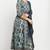 Blue pure cambric cotton printed kurta & pant with dupatta