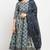 Blue pure cambric cotton printed kurta & pant with dupatta