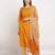 Orange pure cambric cotton embroidered kurta & pant with dupatta