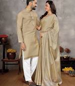 Couple combo men's kurta & pajama & women saree set