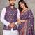 Couple combo men's kurta & pajama koti & women saree set