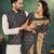 Couple combo men's kurta & pajama koti & women saree set