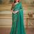 green gold georgette saree with tussar silk blend blouse