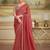 rust gold georgette saree with tussar silk blend blouse 