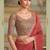 rust gold georgette saree with tussar silk blend blouse 