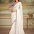 white sparkle georgette saree with tussar silk blend blouse 