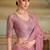 onion pink sparkle georgette saree with tussar silk blend blouse 