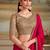 cherry red shining georgette saree with tussar silk blend blouse 