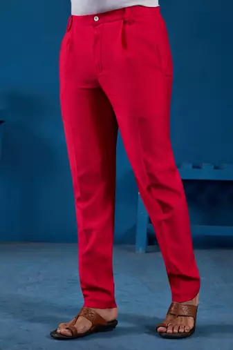 Rani viscose silk real mirror with threads work kurta-pant