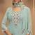 Light sea green color embroideried faux georgette semi stitched salwar suit